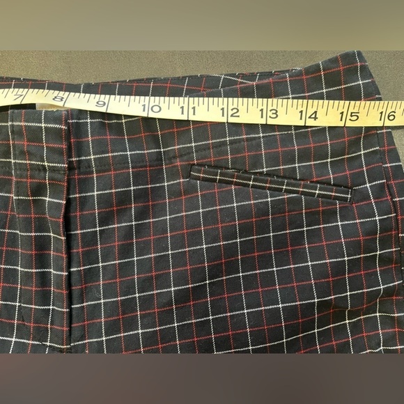 J Jill Womens Navy Blue Ted Plaid Ankle Pants Stretchy size 6 - Picture 10 of 13